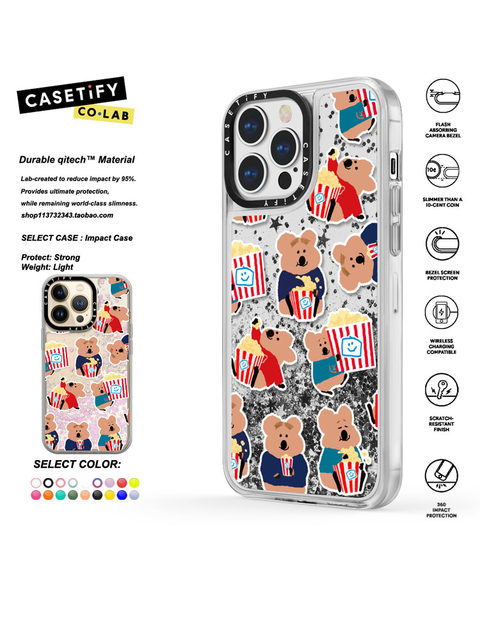 CASETiFY popcorn bear suitable for iphone15/14/13/Pro/Max anti-fall phone case