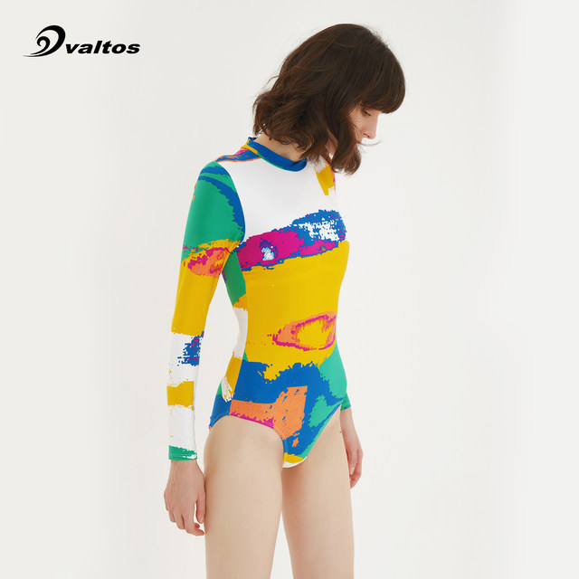VALTOS women's hot spring swimsuit surfing wetsuit long-sleeved swimsuit triangle one-piece swimsuit high-end