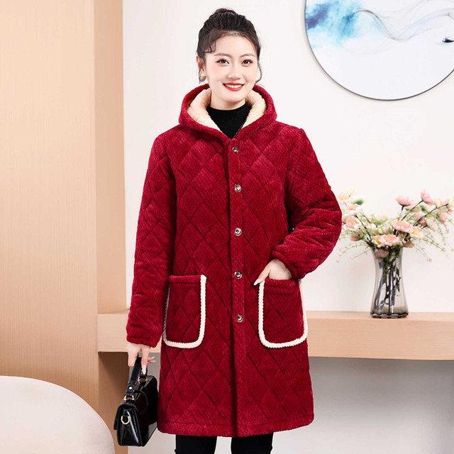 Winter new flaw -plin velvet thick women's home clothes hometown hometown cotton warm cover coat cold cotton jacket
