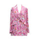 J/NINA Fashion Printed Suit Jacket Women's Summer New Fashion Casual Top Retro Fashion Trendy