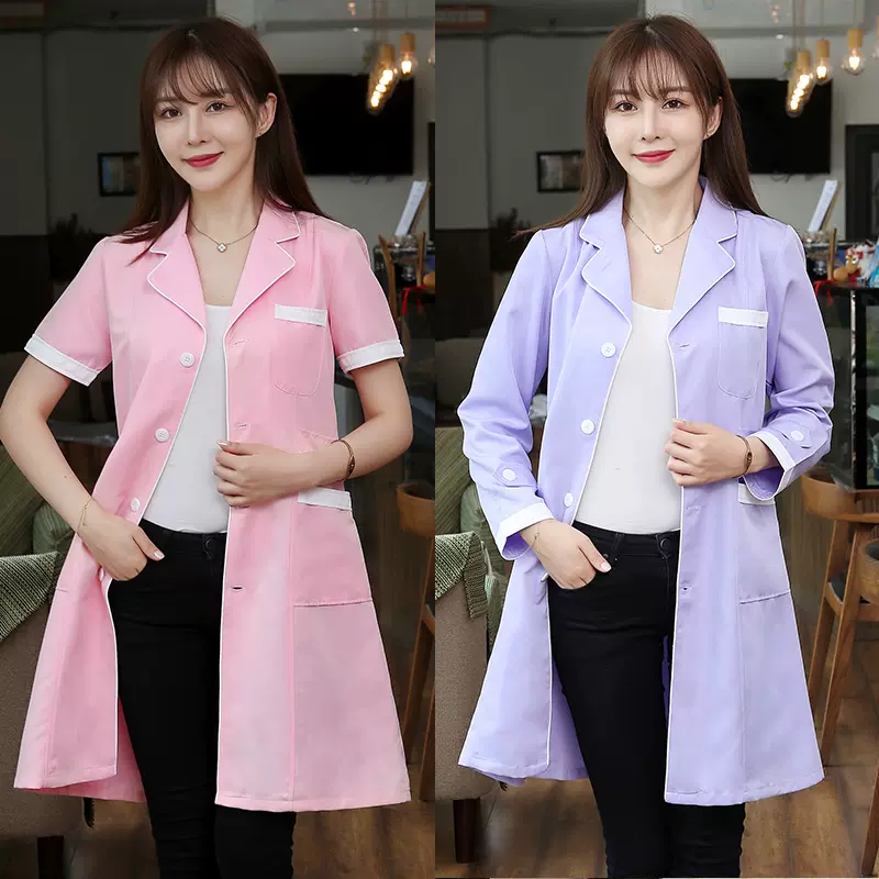 美诗媛美容服美容院工作服中袖医生服夏装短袖纹