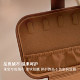 Maillard Large Capacity Jewelry Retro Brown Portable Double-Level Earring Ring Necklace Jewelry Storage Box
