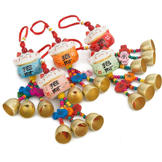 Enter the door to remind the bell hanging the door to go to the shop door to go in and out of the anti -theft ringing bell welcome wind chip refrigerator open door