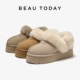 BeauToday Teddy series thick-soled snow boots for women in spring warm cotton shoes for women wearing outer hair tow to increase height BT