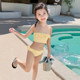 8818 Foreign Trade Children's Split Swimsuit Cute Little Girl One-piece Swimsuit Ruffled Baby Girl Bikini