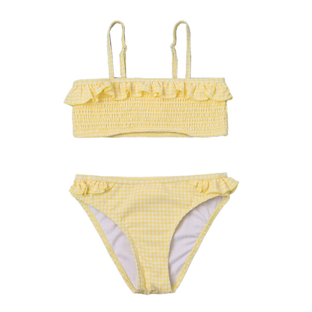 8818 Foreign Trade Children's Split Swimsuit Cute Little Girl One-piece Swimsuit Ruffled Baby Girl Bikini