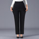 Middle-aged and elderly people wear silk cotton pants high-waisted winter straight loose women's pants plus velvet thickened warm knee-pad mother pants