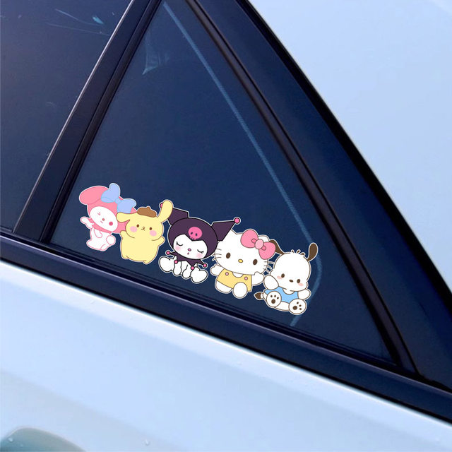 Sanrio Cute cartoon -through car window car door vehicle tail bumper ...