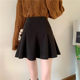 Mao woolen skirt autumn and winter large size fat MM high waist high waist versatile winter fluffy pleated skirt cover large swing A -line skirt