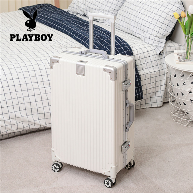 Playboy suitcase 2024 -inch new large -capacity boys password running box lever box female small leather box
