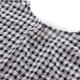 Sunny clouds Women's cotton puff flared sleeve black and white plaid hoodie hood
