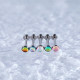 Shinma 16G oil-drop cute girl dreamy internal thread lip nail earring lip ring European and American piercing accessories
