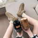 Zhou Dongyu's same style mini fur integrated snow boots for women in winter anti-slip plus velvet thickened short cotton boots bread shoes