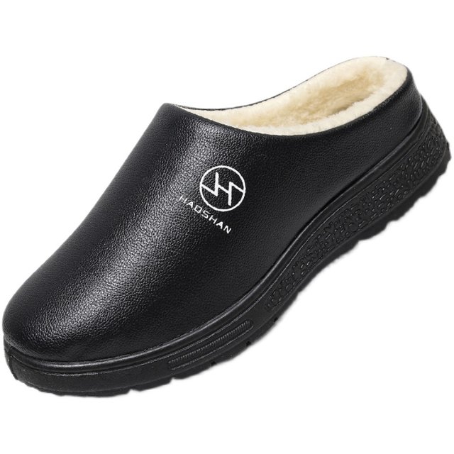 Women's waterproof cotton slippers winter household thick-soled non-slip cotton slippers men's and women's home shoes women's 2024 PU