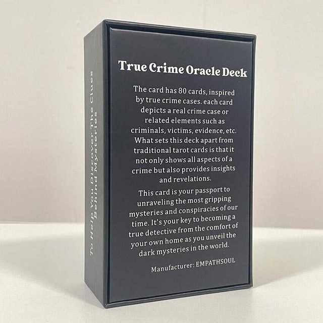 True Crime Oracle Deck Psychological Card 12x7cm Tiandi Cover English Card