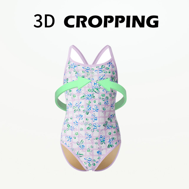 Arena Children's Swimsuit Triangle One-piece Girls Middle and Large Children Cute Floral Professional Training Swimming Suit Equipment