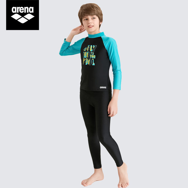 arena Arena children's swimsuit high elastic sun protection warm long sleeve trousers split swimsuit boys and girls suits