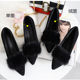 Shoes 2024 Type Shoes Terrier Wood Mink Ploved Doudou Shoes Heel High -Heeds Hermore Female Women's Winter Single Single Shoes