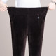 Cordylona mothers plus pants, children in autumn and winter, middle -aged and elderly women's pants loose outside wearing thick strips of velvet straight pants cotton pants