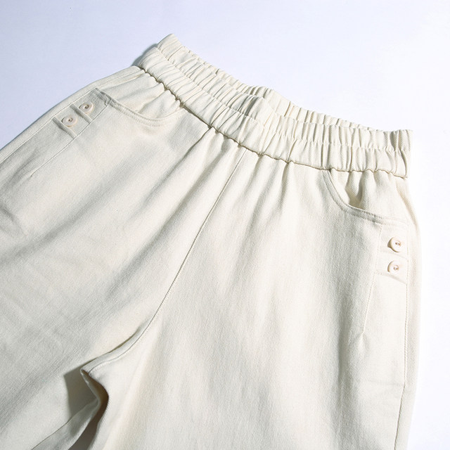 Mom's velvet trousers, middle-aged women's spring and autumn straight pants, middle-aged and elderly women's trousers, cotton high-waisted casual pants