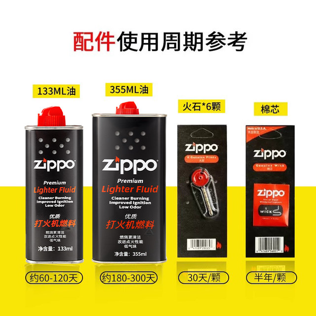 Zippo lighter oil genuine special accessories zipoo genuine consumables kerosene flint asbestos core fuel oil