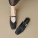 One-length belt bag-toe half slippers for women 2025 new summer flat French exterior wear beach versatile large-size mules