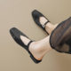 One-length belt bag-toe half slippers for women 2025 new summer flat French exterior wear beach versatile large-size mules