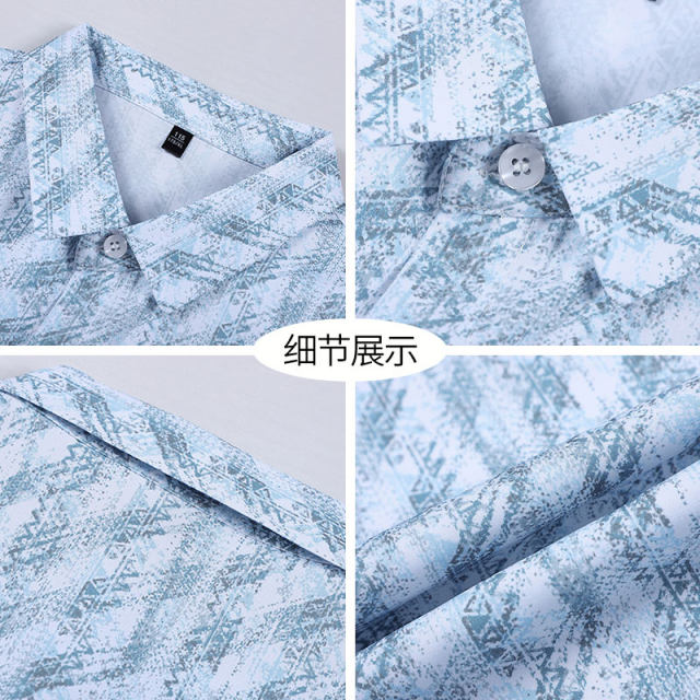 WASSUP PALM short-sleeved shirt for men summer 2025 new handsome Hawaiian flower shirt loose top trendy