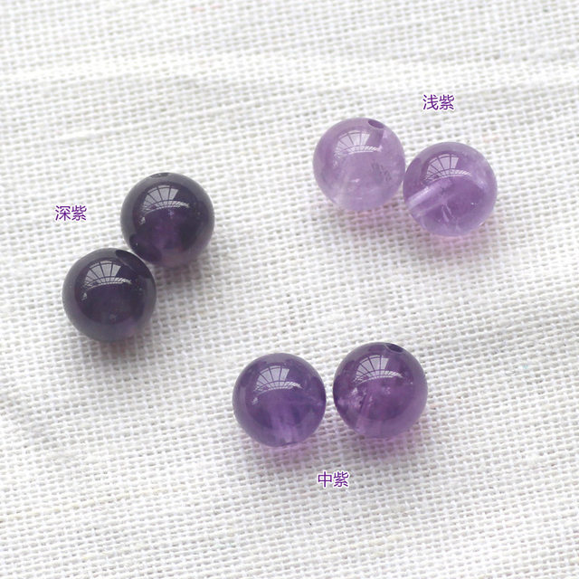Genuine natural Uruguayan amethyst purple hand bead lavender Roland amethyst loose beads