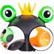 Electric car helmet cute decoration Crown frog eyes small accessories personalized creative balance car horn accessories
