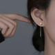 
Ruyi knot tassel ear wire light luxury temperament high-end sense long earrings no need to remove earrings