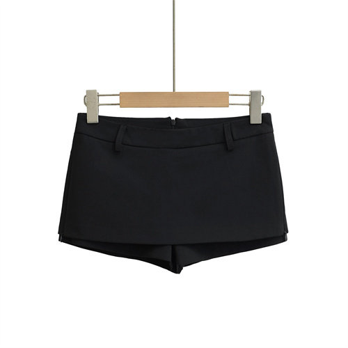 Hot girl suit skirt women's trousers 2025 new summer design side zipper slim hip short skirt