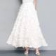 2025 summer new chiffon high-waisted versatile fairy sweet puffy tassel A-line skirt skirt large size long skirt