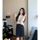 Benxi benxe miu ~ high-end casual mesh high waist hip short skirt retro polka dot A-line skirt women