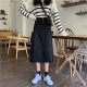 Spring and Autumn New denim skirt mid-length large size high-waisted A-line skirt 200Jin [Jin equals 0.5 kg] Retro versatile slimming one-step skirt