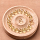 9A natural fidelity citrine loose beads DIY men's and women's bracelets beaded hand-woven rope necklace pendant multi-treasure accessories