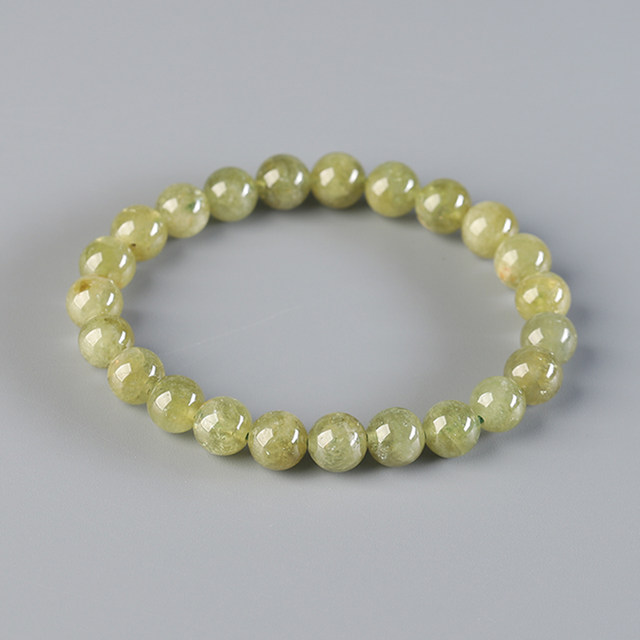 
7A Natural Green Tourmaline Loose Beads Bracelet Women's DIY Handmade Bracelet Necklace Tourmaline Crystal Duobao with Beads