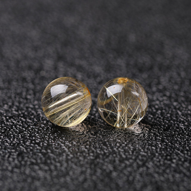 7A natural blond crystal beads bracelet for men and women diy handmade bead necklace titanium crystal citrine