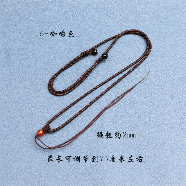 1-2mm simple pendant lanyard for men and women handmade jade necklace rope DIY safety buckle jade pendant rope adjustable
