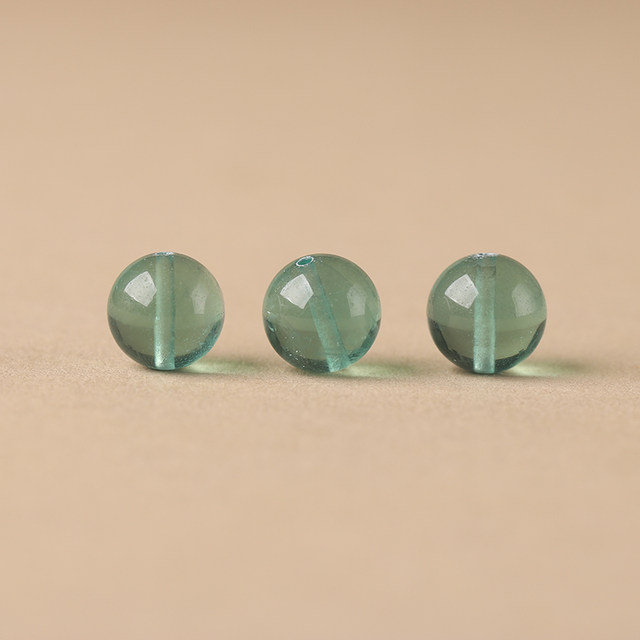 7A natural green fluorite loose beads bracelet for women diy handmade bracelet necklace crystal multi-colored fluorite earrings