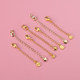 
Color-preserving sand gold bright gold extension chain bracelet ladies diy handmade bracelet love water drop lobster clasp extension chain