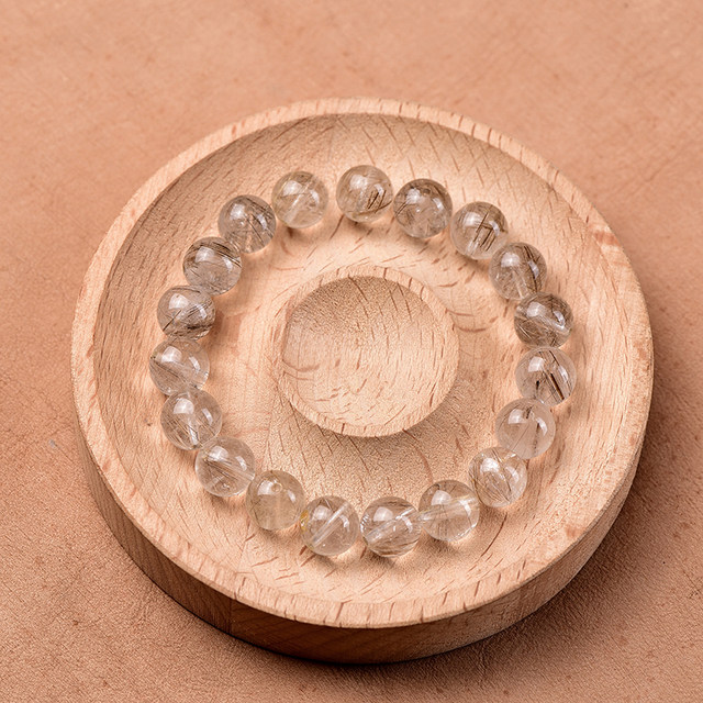 Natural silver hair wafer beads diy men's and women's bracelets beaded hand-woven rope necklace pendant jewelry single accessories