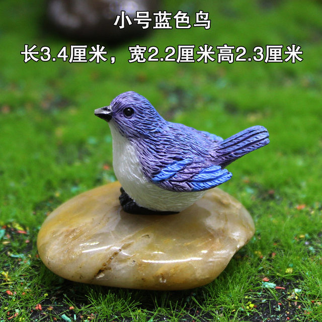 Resin cute small animal ornaments Home desktop mini bird nest succulent gardening decoration bonsai balcony garden