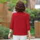 Middle-aged mother dressed in summer for two-piece mid-sleeved chiffon shirt middle-aged and elderly women's spring and autumn fashionable T-shirt belly covering top
