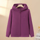 Middle-aged and elderly mothers casual coat plus velvet thickened hooded sweatshirt for women autumn and winter new style grandma autumn and winter fleece jacket