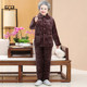Middle-aged and elderly autumn and winter clothing plus velvet quilted pajamas set grandma thickened home cotton clothing mother cotton coat jacket women
