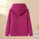 Middle-aged and elderly mothers casual coat plus velvet thickened hooded sweatshirt for women autumn and winter new style grandma autumn and winter fleece jacket
