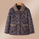 2025 new mother winter jacket short cotton jacket plus velvet thick cotton jacket middle -aged and elderly women's autumn and winter flower cotton jacket