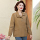 Middle-aged mothers spring 2025 new fashionable jacket top middle-aged and elderly women's trench coat spring and autumn pure cotton jacket