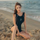 Sanqi swimsuit women's one-piece boxer conservative professional sports quick-drying hot spring slimming belly-covering swimsuit wetsuit